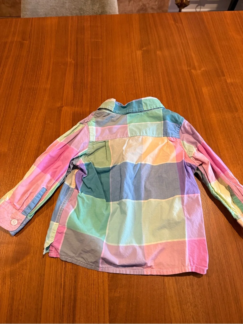 GAP Pastel Multicolor Plaid Button-Down Shirt